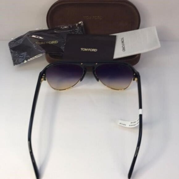 TOM FORD MARSHALL FT0929 01B Sunglasses Black Gold Frame Gray Gradient Lens 58mm - Picture 7 of 11